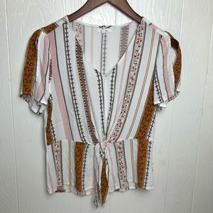 Maurices Striped Peplum Top S